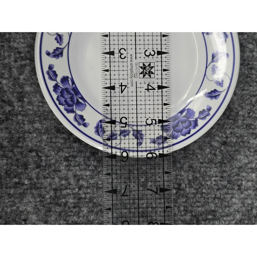 Tar-Hong Melamine Dinnerware Set 17pc White Blue Floral Bowls and Dessert Plates